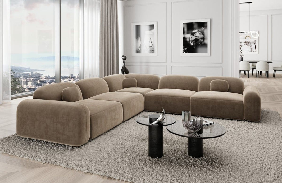 Ecksofa Barcelona L-Form aus Stoff