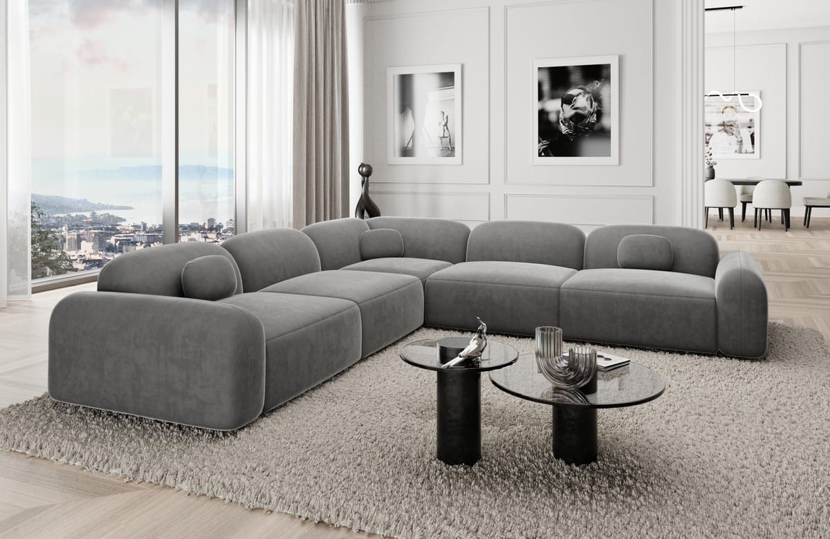 Ecksofa Barcelona L Form Stoff