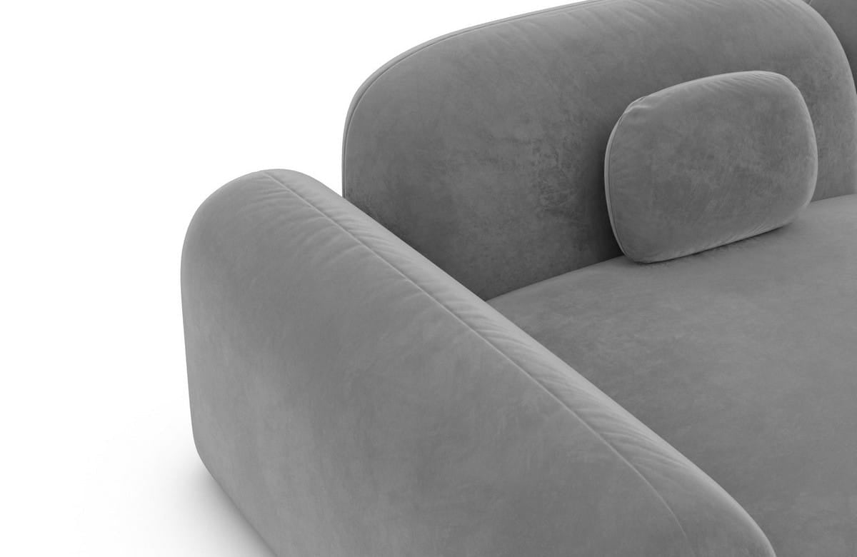 Ecksofa Barcelona L Form Stoff Dunkelgrau