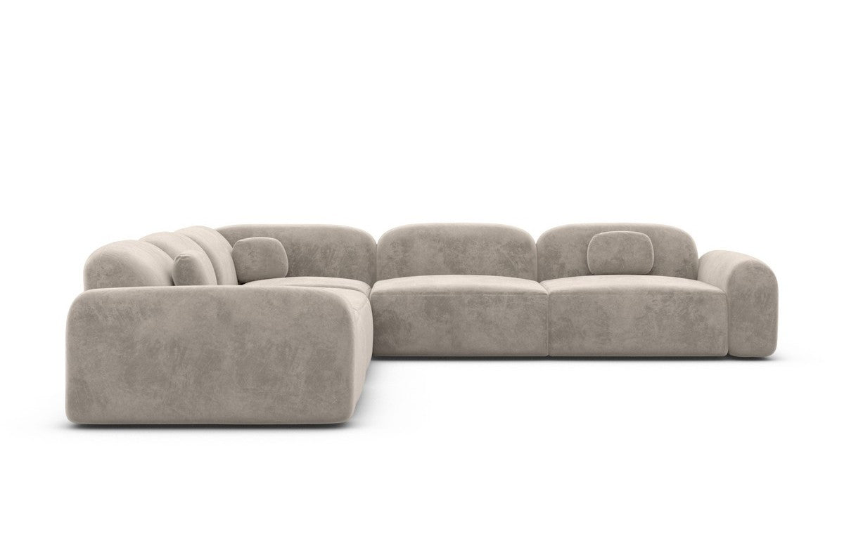 Ecksofa Barcelona Stoff L-Form Sand
