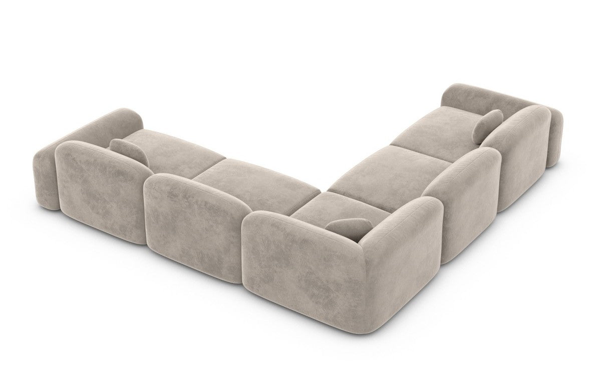 Ecksofa Barcelona Stoff L-Form Sand