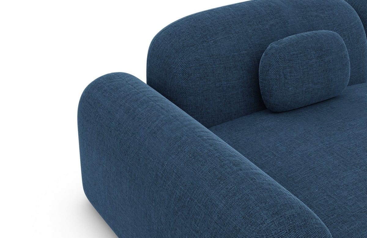 Ecksofa Barcelona Stoff L-Form Blau