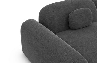 Ecksofa Barcelona L-Form aus Stoff Dunkelgrau