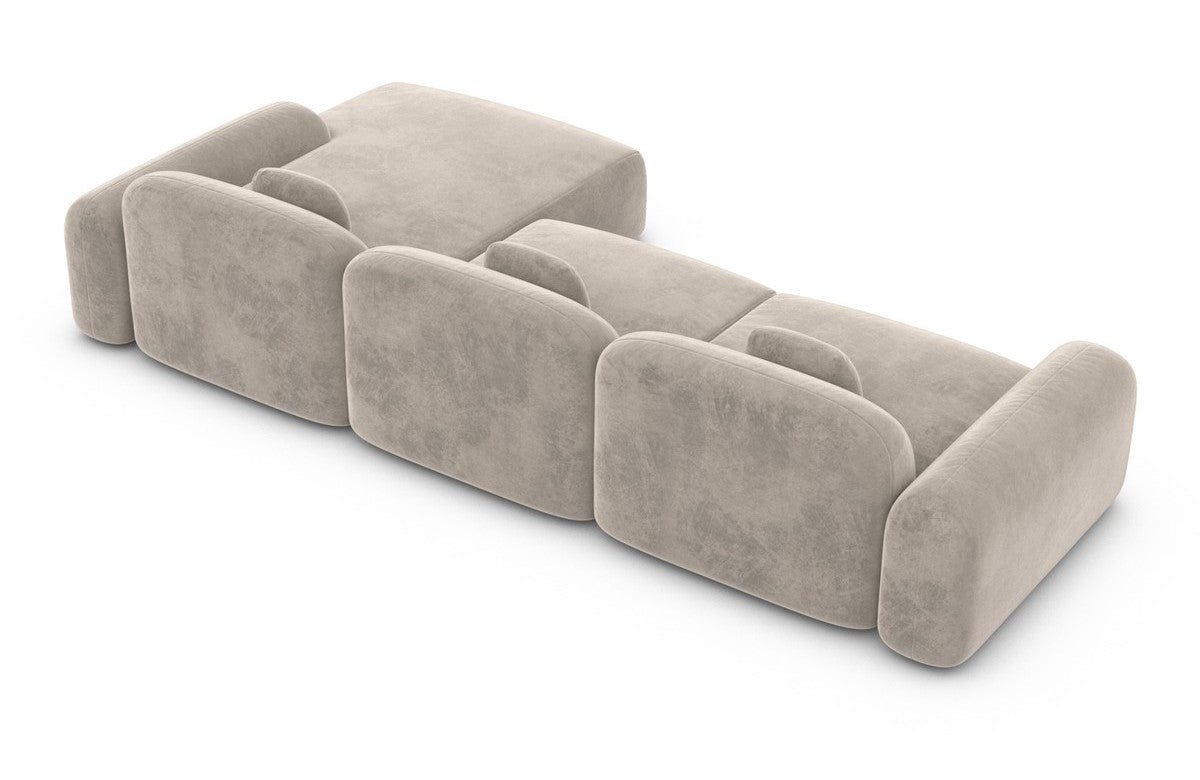 Polster Ecksofa Barcelona L-Form Kurz Sand