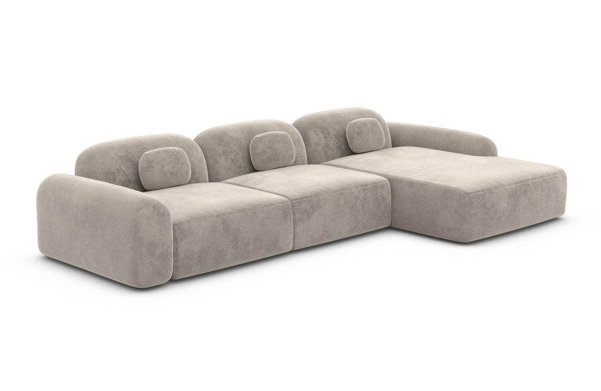Polster Ecksofa Barcelona L-Form Kurz Sand