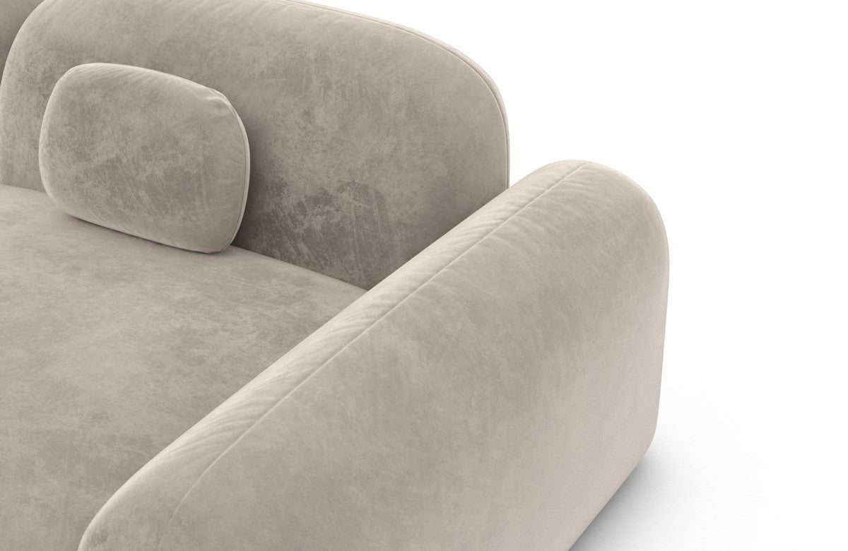 Polster Ecksofa Barcelona L-Form Kurz Sand