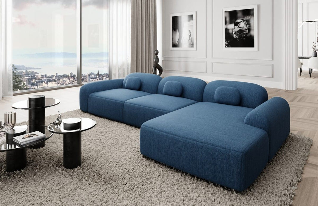 Ecksofa Barcelona L-Form aus Stoff Kurz