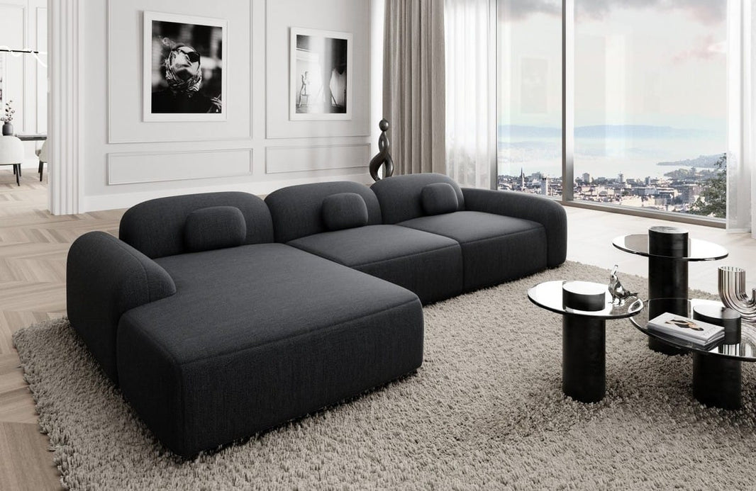 Ecksofa Barcelona L-Form aus Stoff Kurz