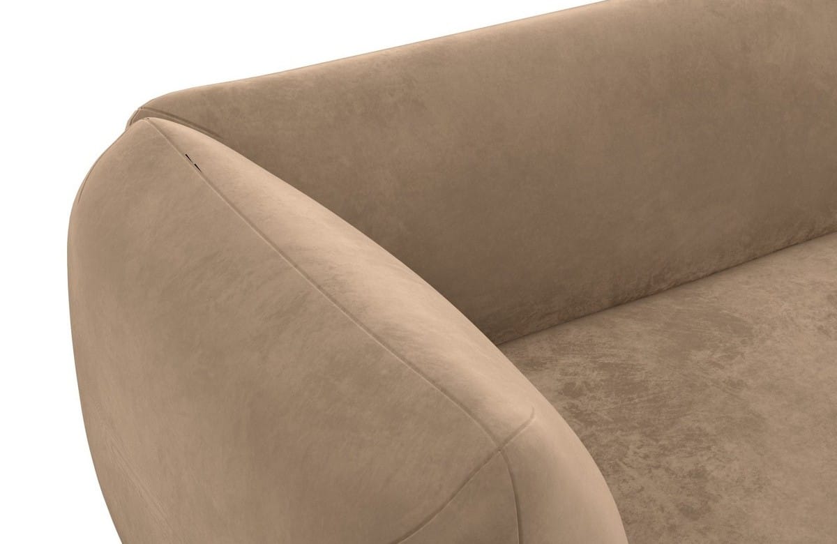 Couch Madrid L-Form in Stoff Braun