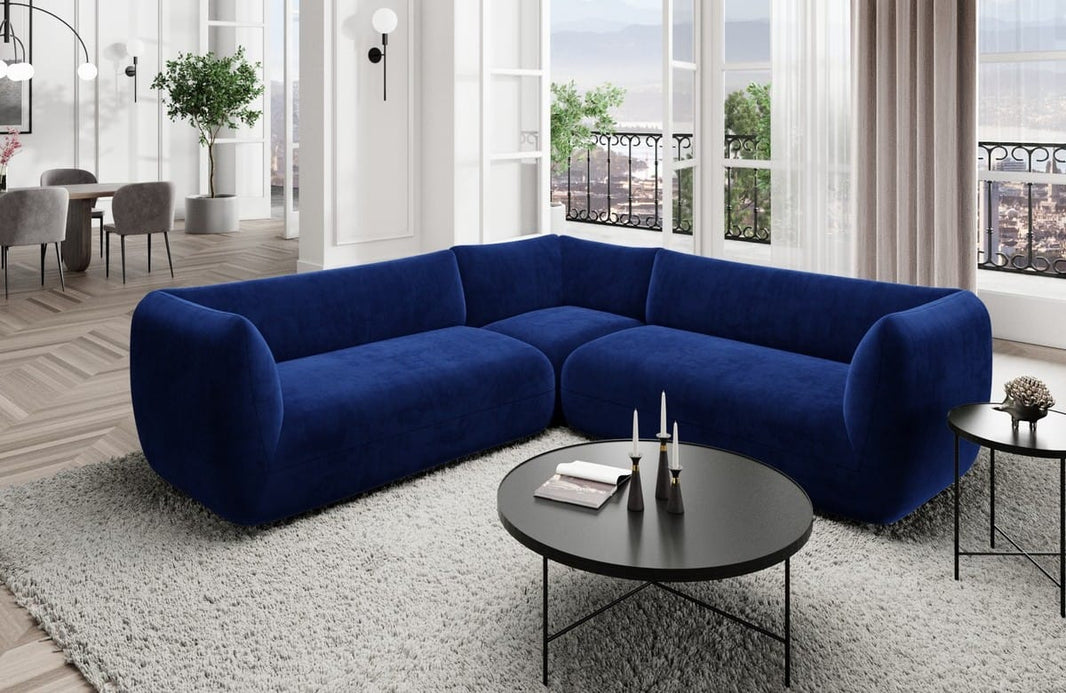 Couch Madrid L-Form in Stoff