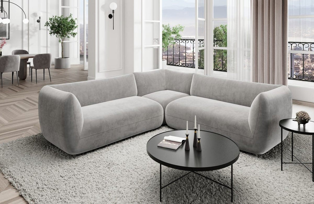 Couch Madrid L-Form in Stoff