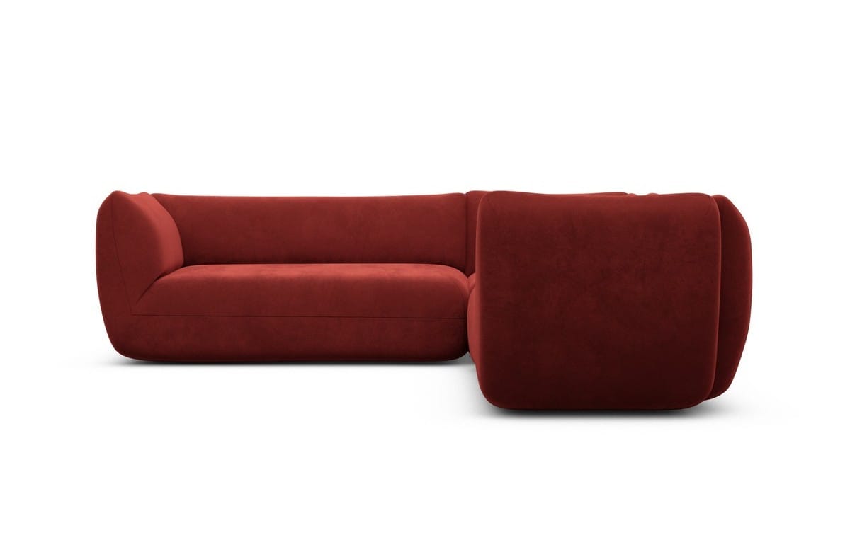 Couch Madrid L-Form in Stoff Rot