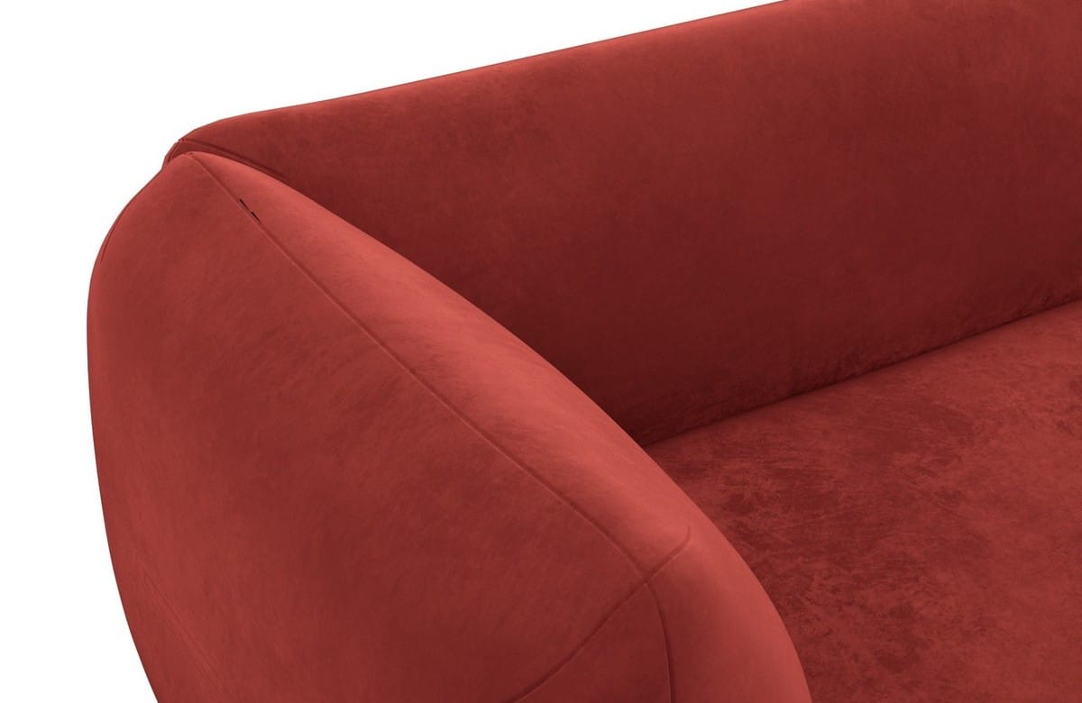 Couch Madrid L-Form in Stoff Rot