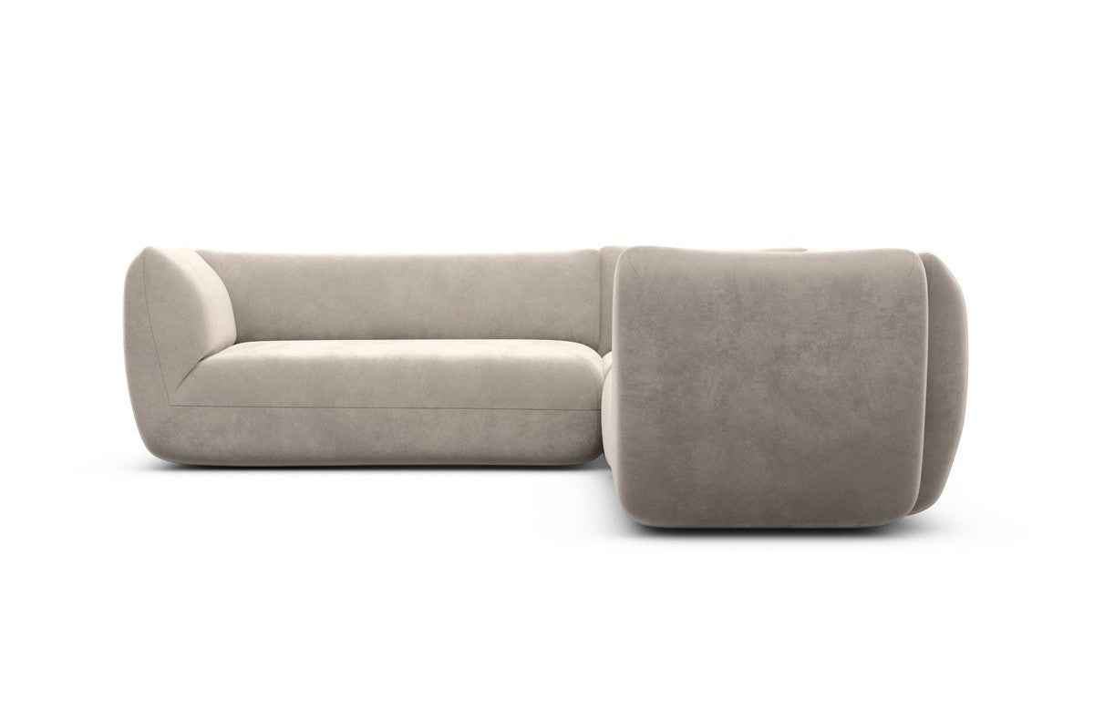 Ecksofa Madrid Stoff L-Form Sand