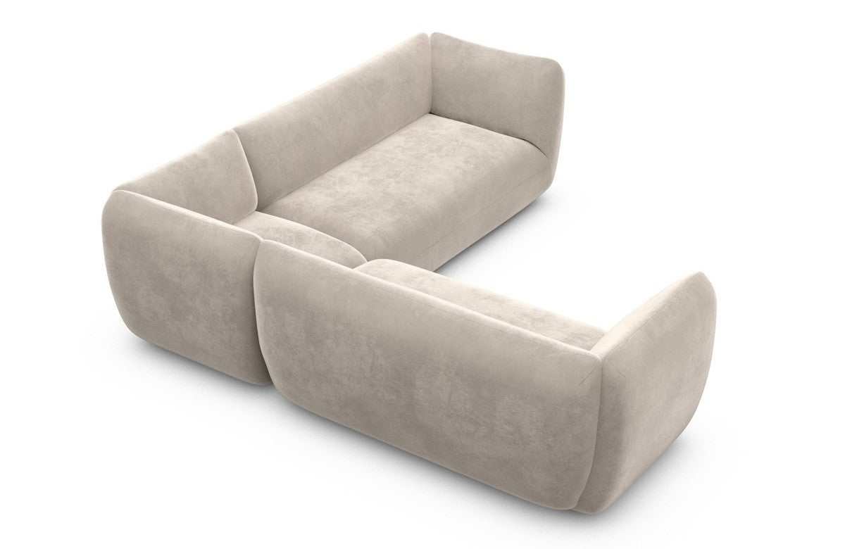 Ecksofa Madrid Stoff L-Form Sand