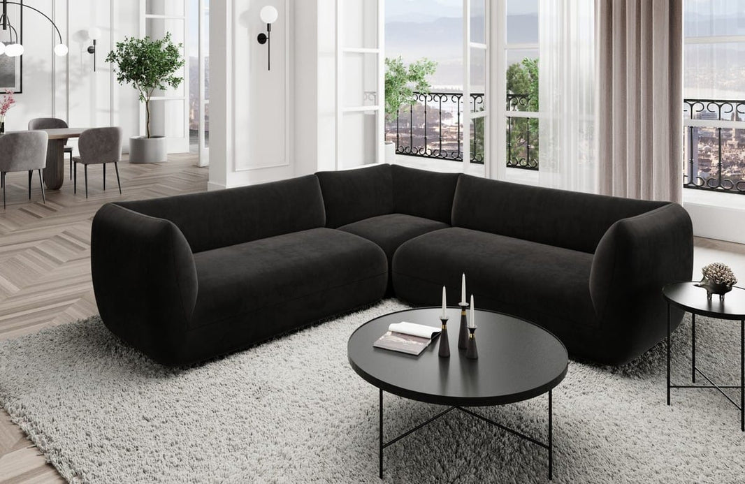 Couch Madrid L-Form in Stoff