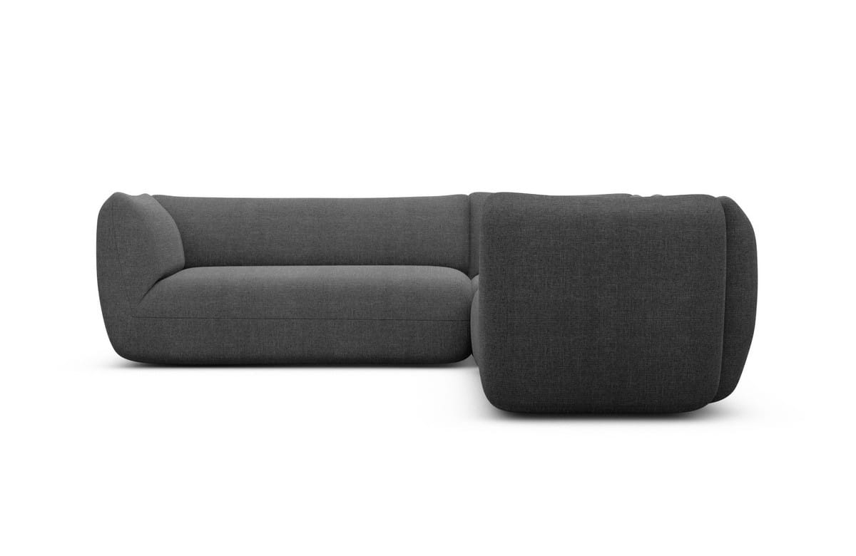Couch Madrid L-Form in Stoff Anthrazit