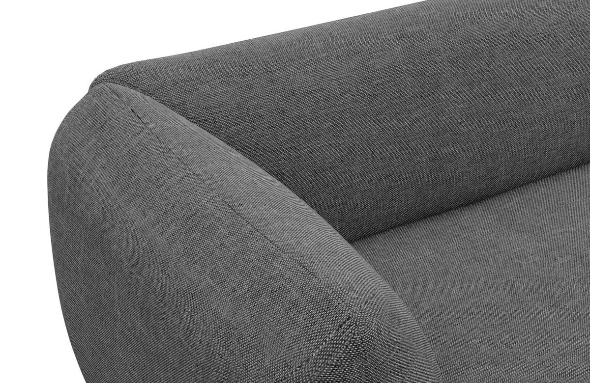 Couch Madrid L-Form in Stoff Anthrazit