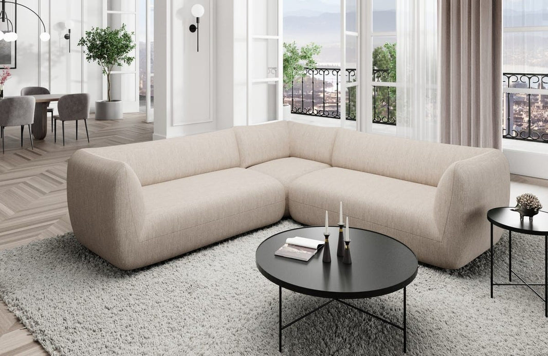 Couch Madrid L-Form in Stoff