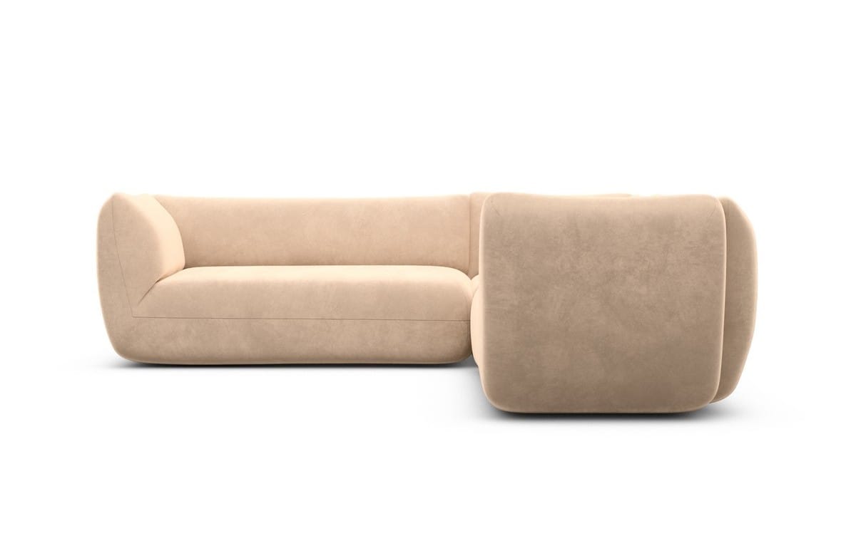 Couch Madrid L-Form in Stoff Beige