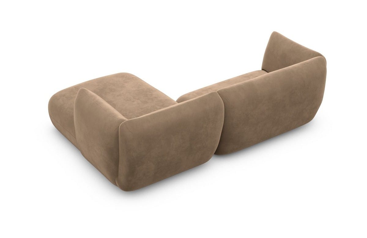 Stoff Ecksofa Madrid L-Form Braun