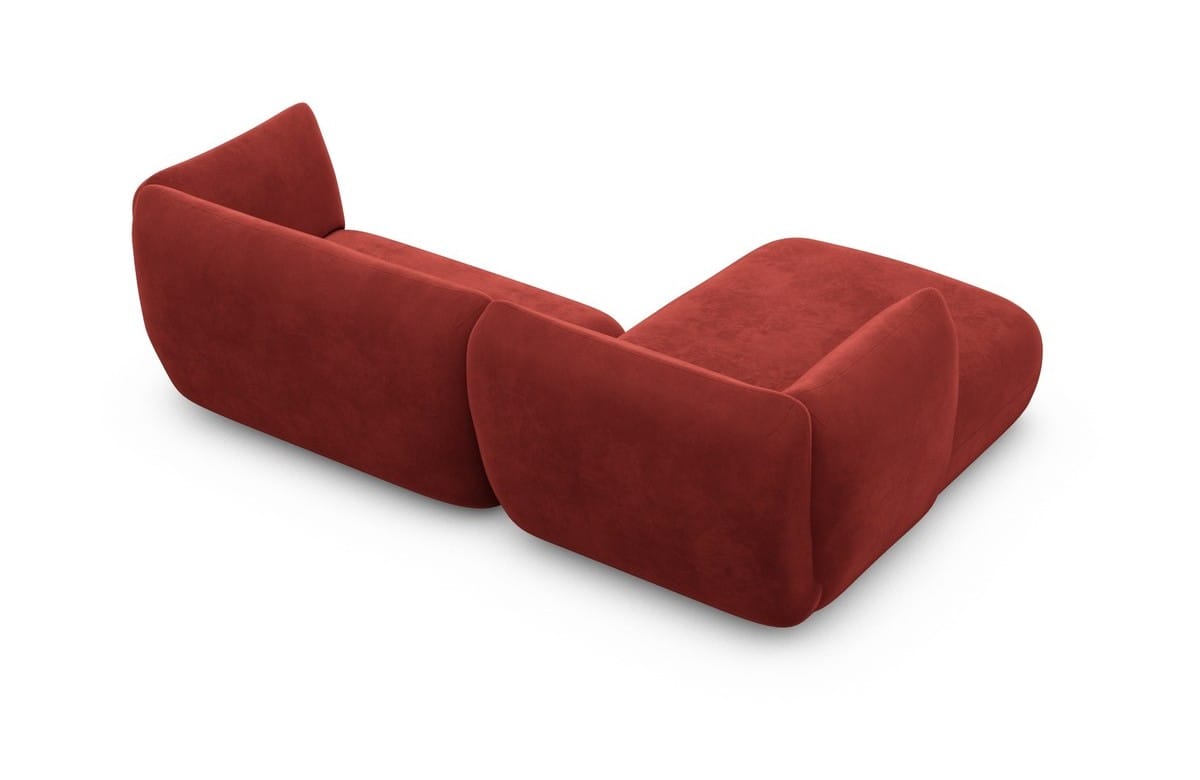 Stoff Ecksofa Madrid L-Form Rot