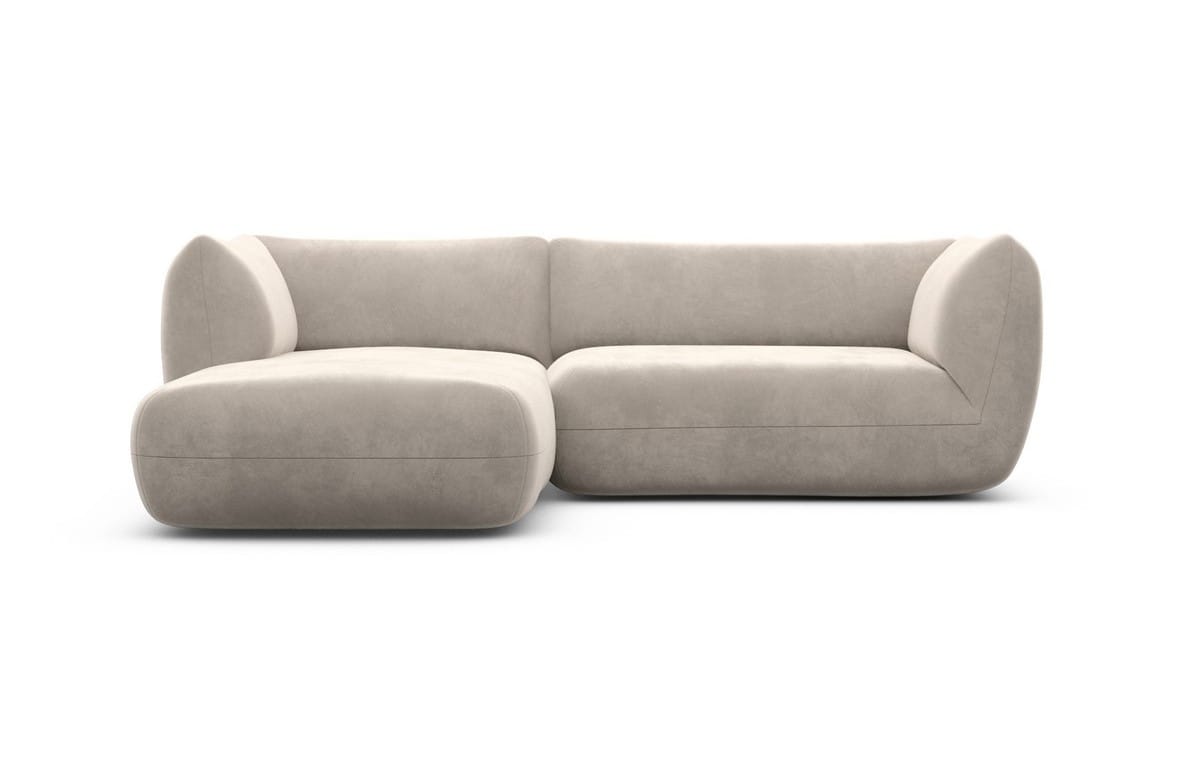 Ecksofa Madrid L Form Stoff Sand