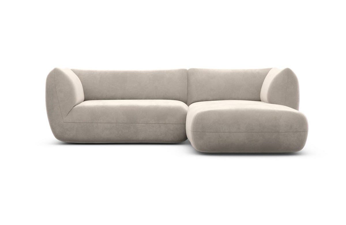 Stoff Ecksofa Madrid L-Form Sand