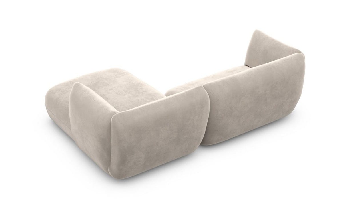 Stoff Ecksofa Madrid L-Form Sand
