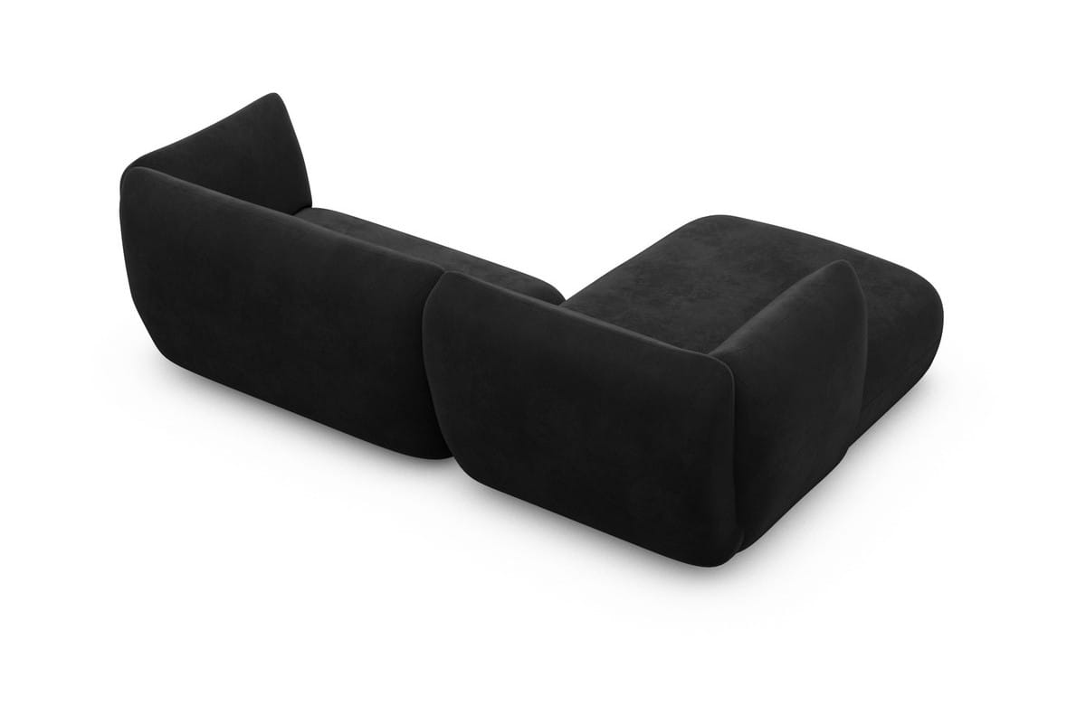 Stoff Ecksofa Madrid L-Form Schwarz