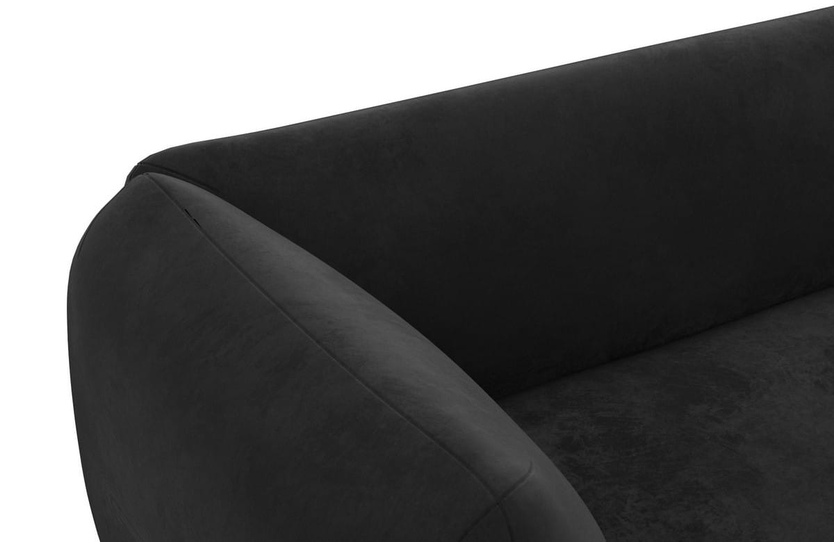 Stoff Ecksofa Madrid L-Form Schwarz