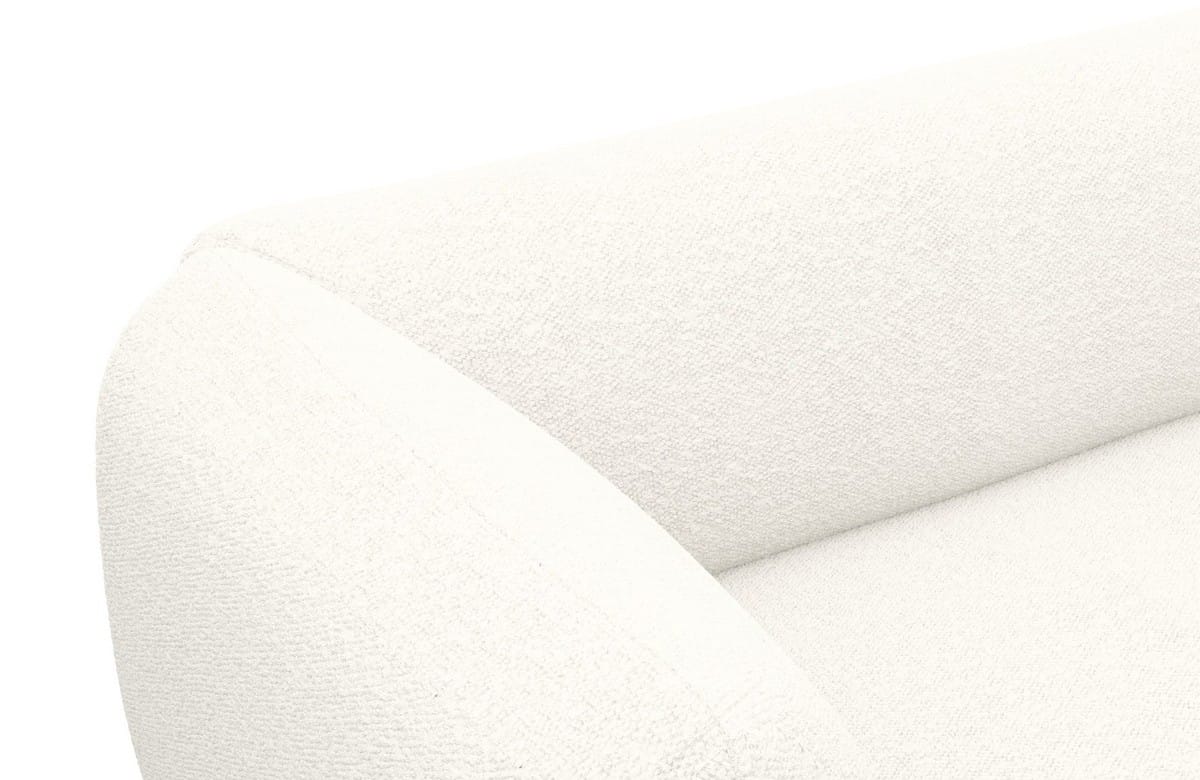 Stoff Ecksofa Madrid L-Form Weiß