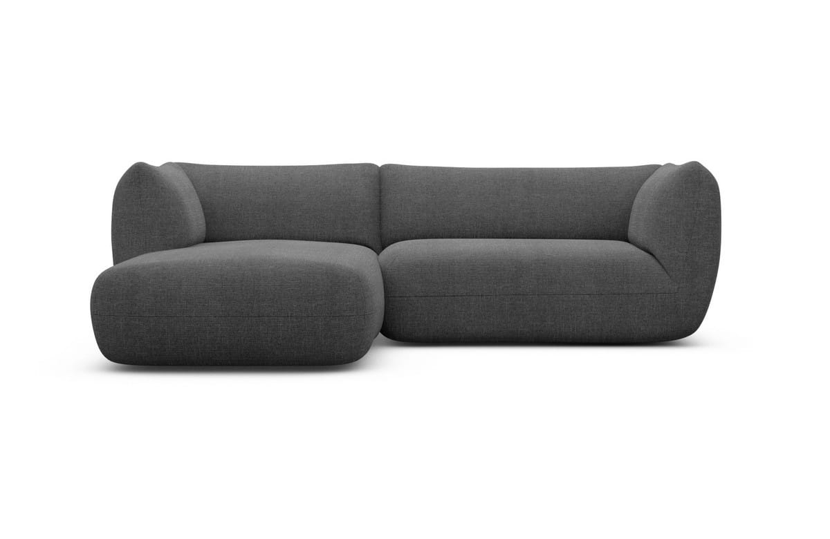 Stoff Ecksofa Madrid L-Form Anthrazit
