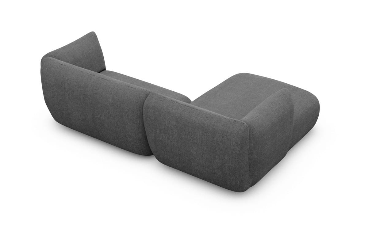 Stoff Ecksofa Madrid L-Form Anthrazit
