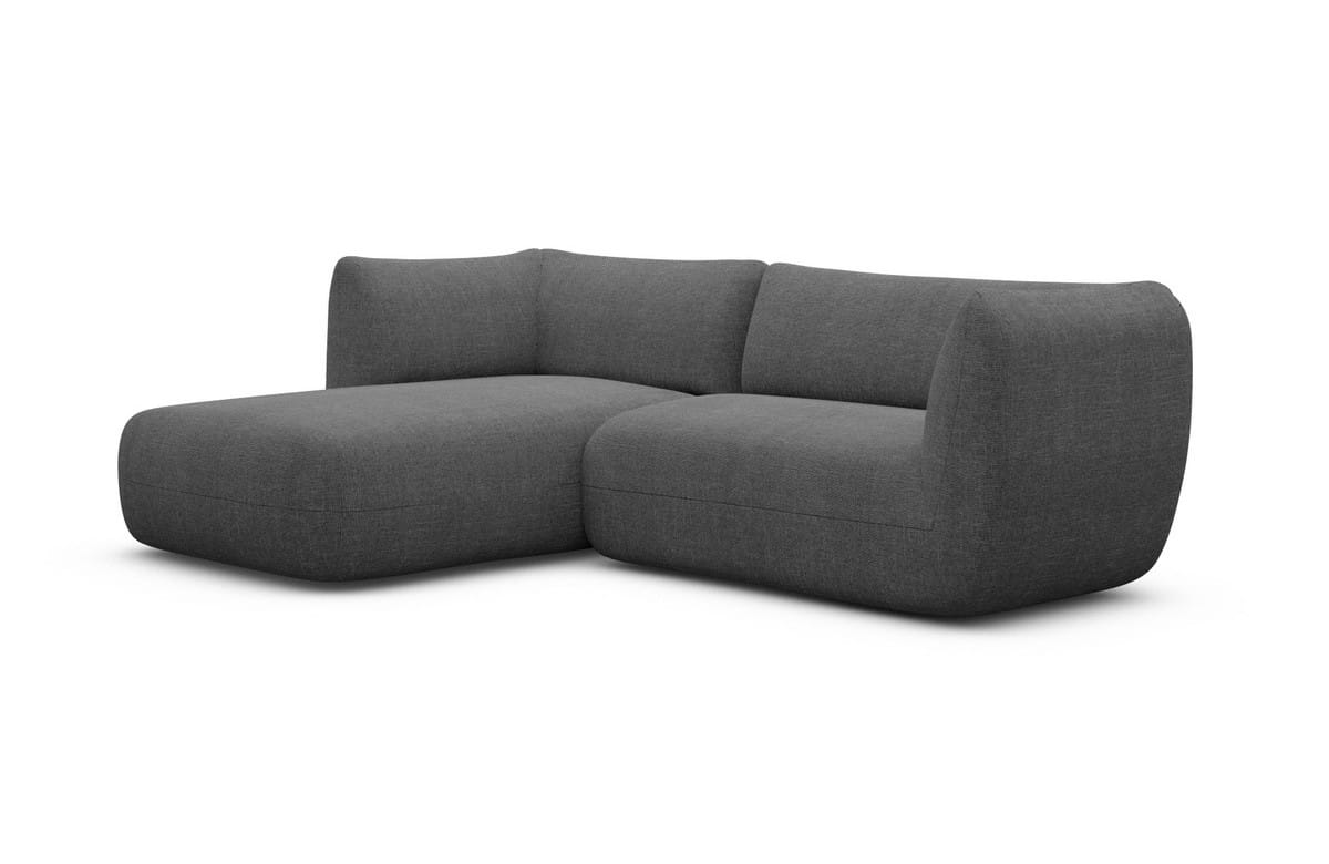 Stoff Ecksofa Madrid L-Form Anthrazit