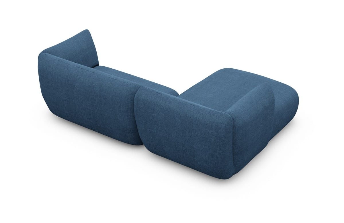 Stoff Ecksofa Madrid L-Form Blau
