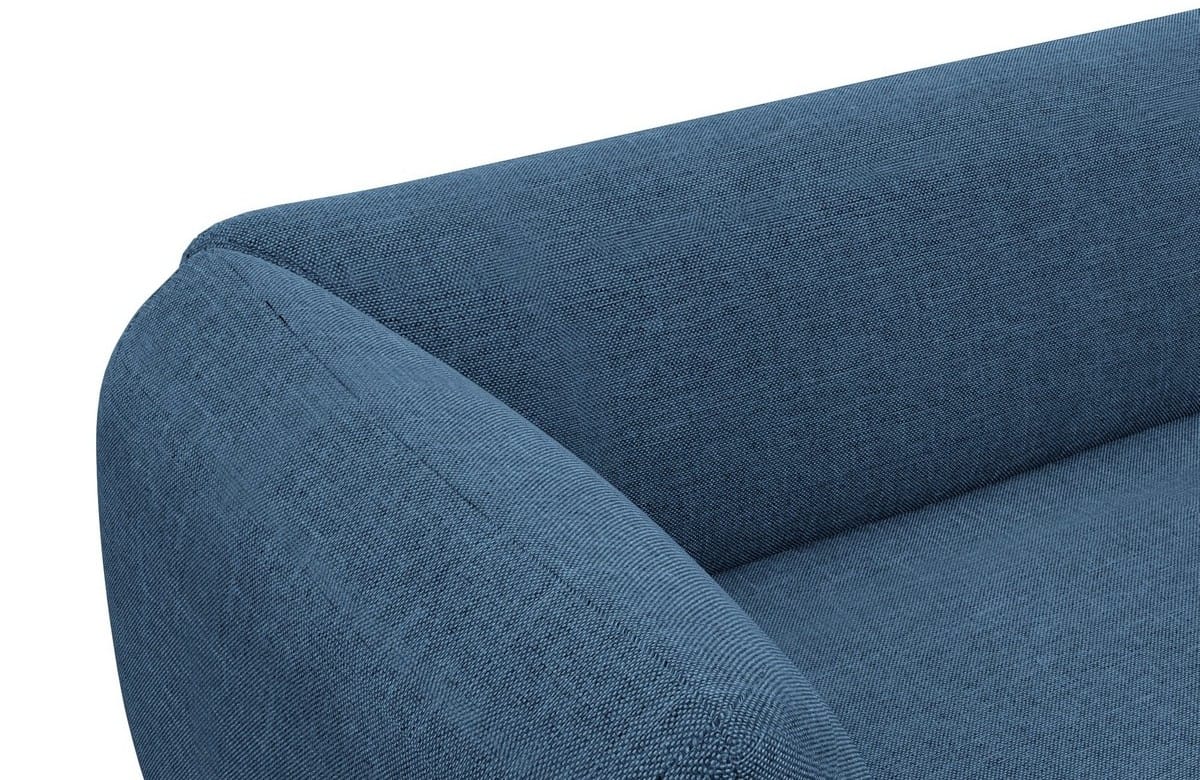 Stoff Ecksofa Madrid L-Form Blau