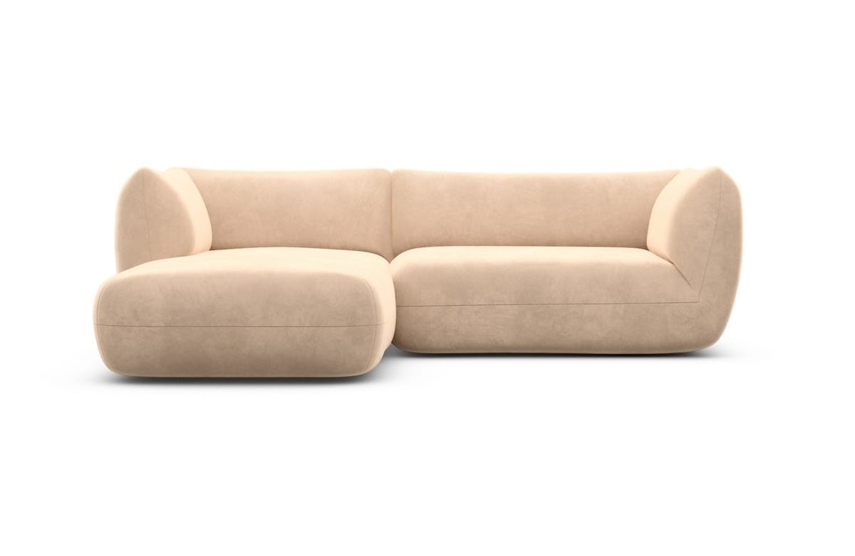 Stoff Ecksofa Madrid L-Form Beige