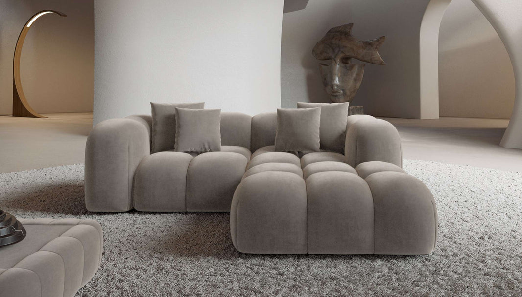 Mini Stoff Ecksofa Formentera L-Form