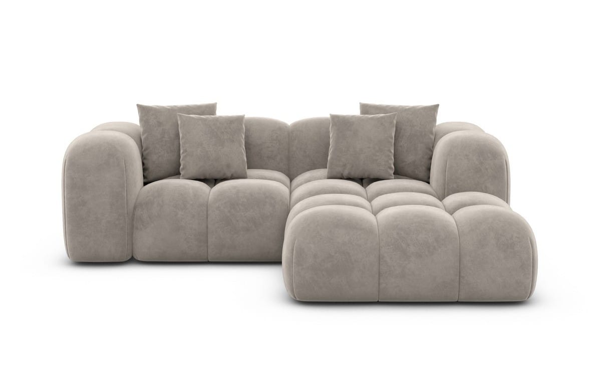 Mini Stoff Ecksofa Formentera L-Form Sand