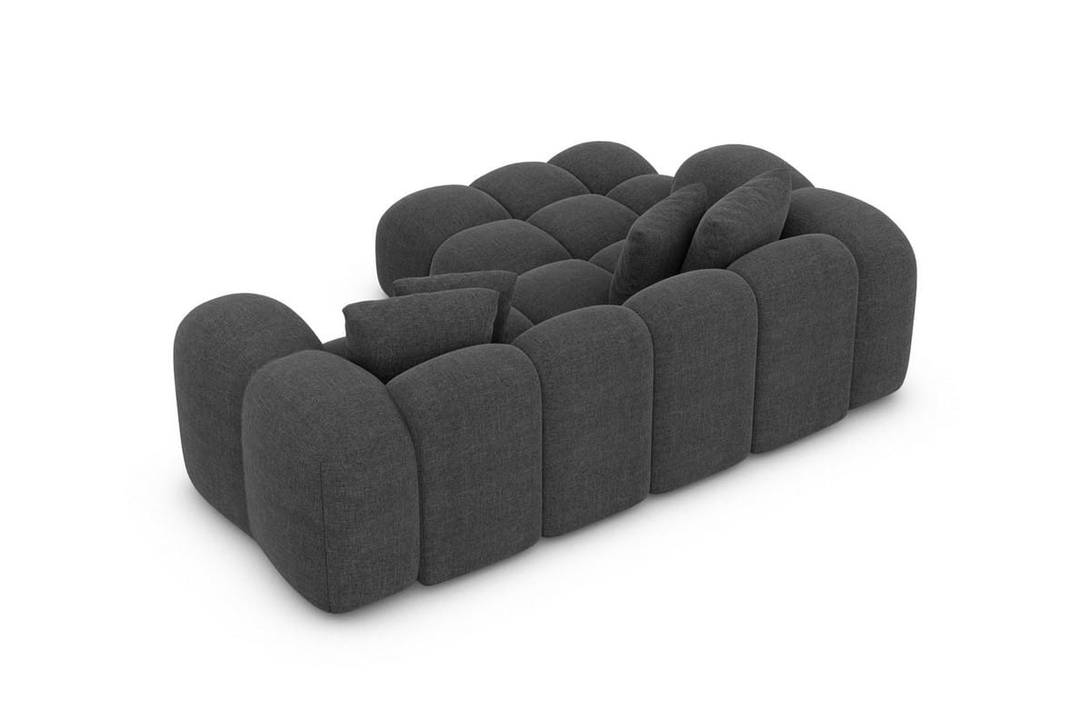Mini Stoff Ecksofa Formentera L-Form Anthrazit