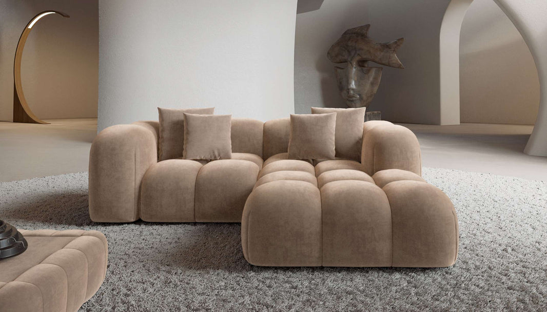 Mini Stoff Ecksofa Formentera L-Form