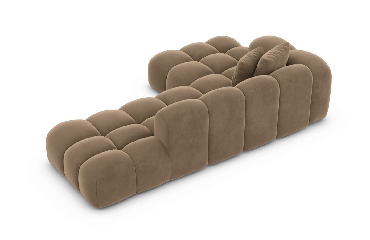 Stoff Ecksofa Formentera Lounge L-Form Braun