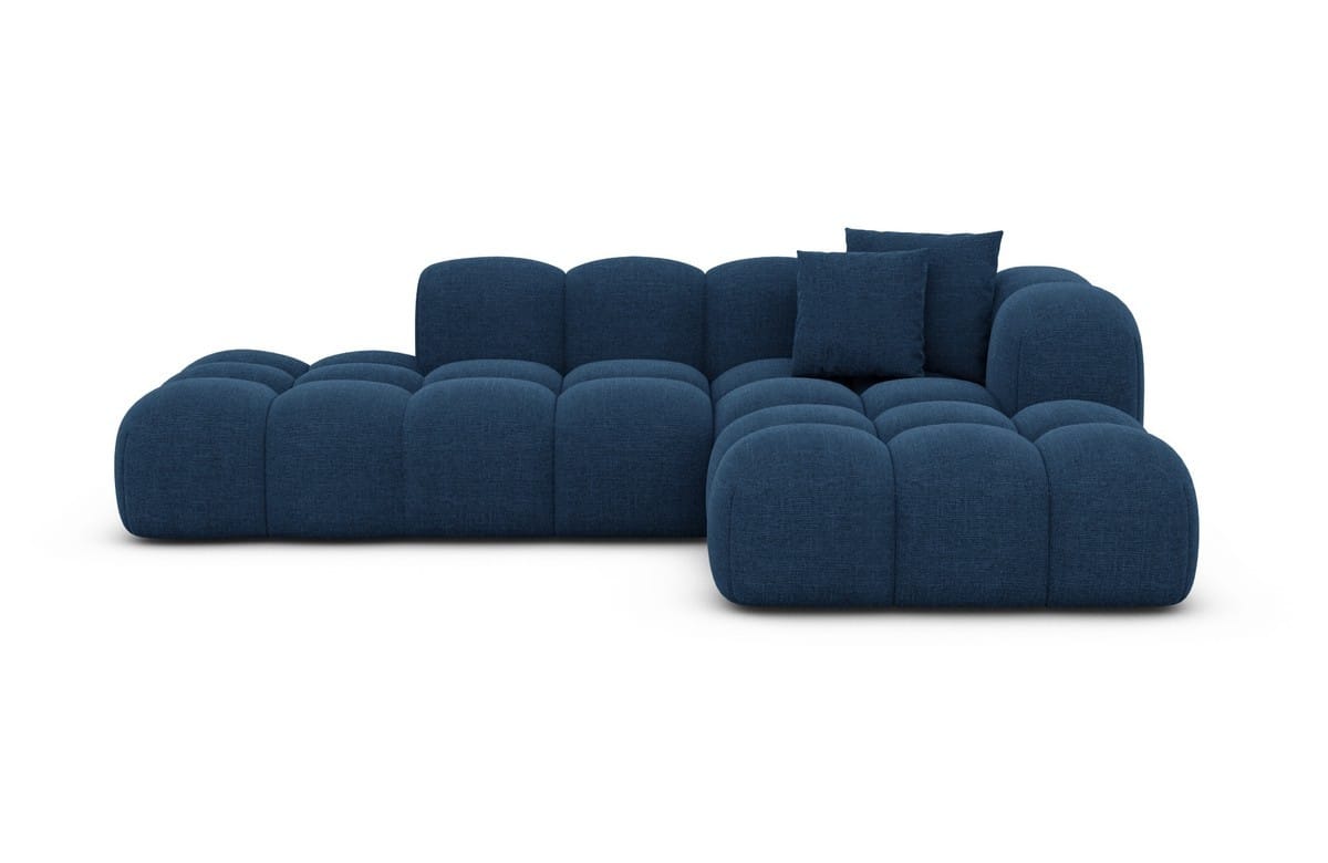 Stoff Ecksofa Formentera Lounge L-Form Blau