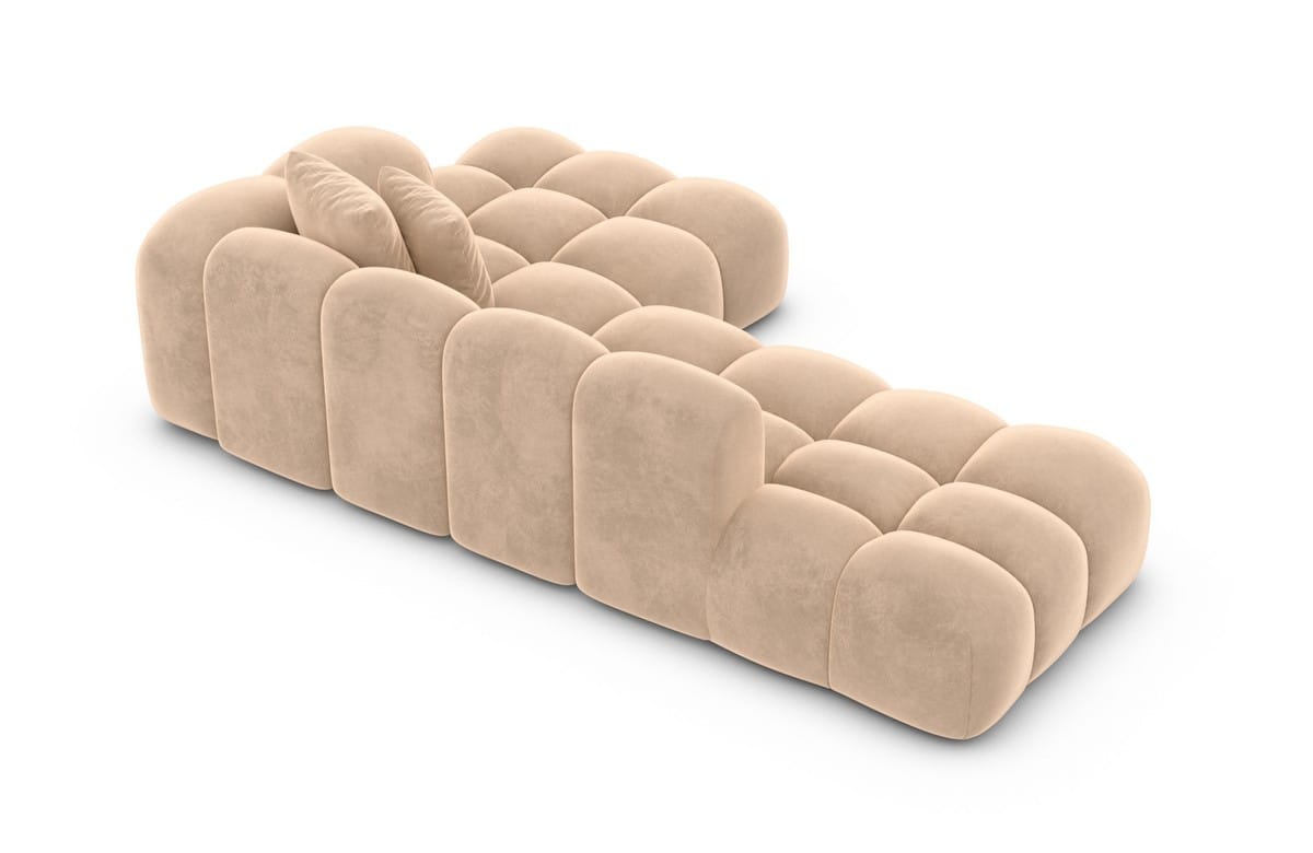 Stoff Ecksofa Formentera Lounge L-Form Beige
