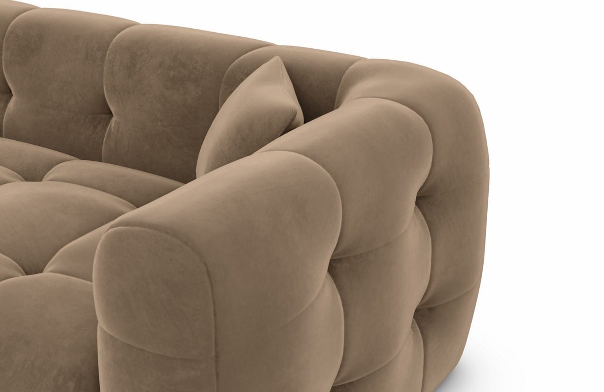 Stoff Ecksofa Sevilla L-Form Braun