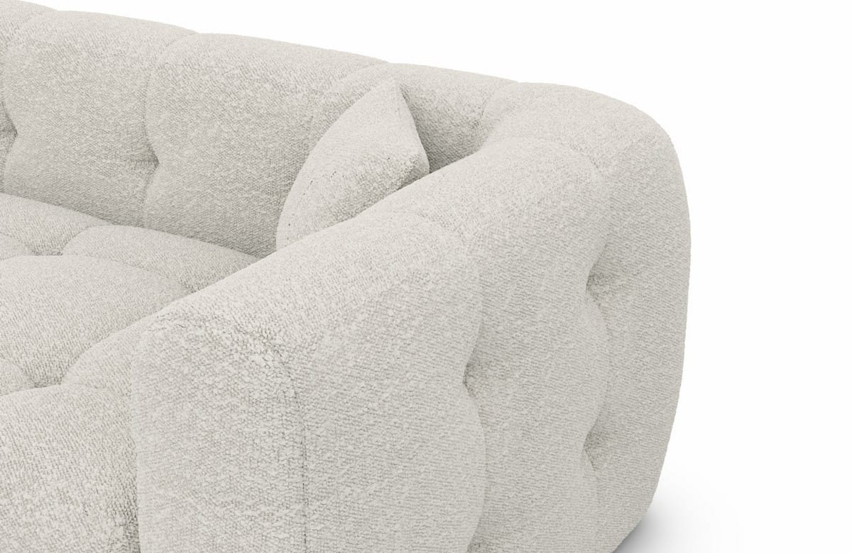 Stoff Ecksofa Sevilla L-Form Pearl