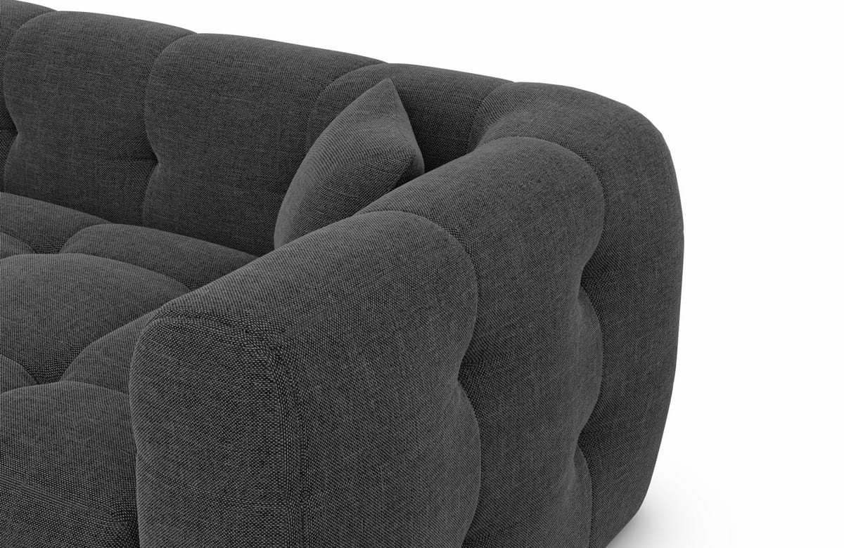 Stoff Ecksofa Sevilla L-Form Anthrazit