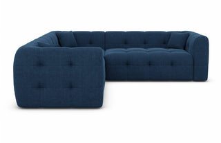 Stoff Ecksofa Sevilla L-Form Blau