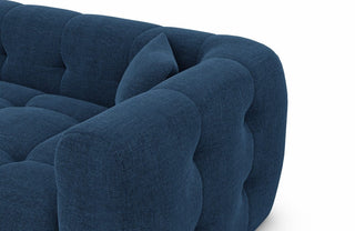 Stoff Ecksofa Sevilla L-Form Blau